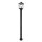 Z-Lite Beacon 3 Light Outdoor Post Mounted Fixture, Black & Clear Beveled 568PHXLR-567P-BK - alternate 1